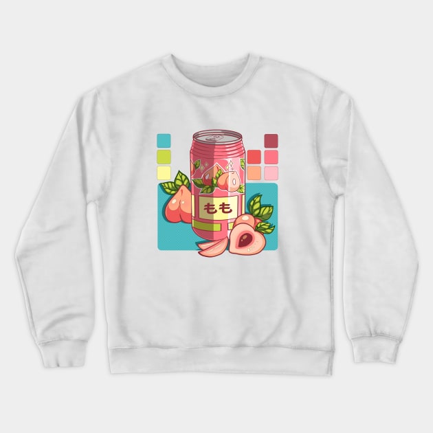 The cute Japanese peach soda can Crewneck Sweatshirt by AnGo